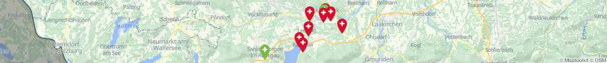 Kartenansicht für Apotheken-Notdienste in der Nähe von Timelkam (Vöcklabruck, Oberösterreich)